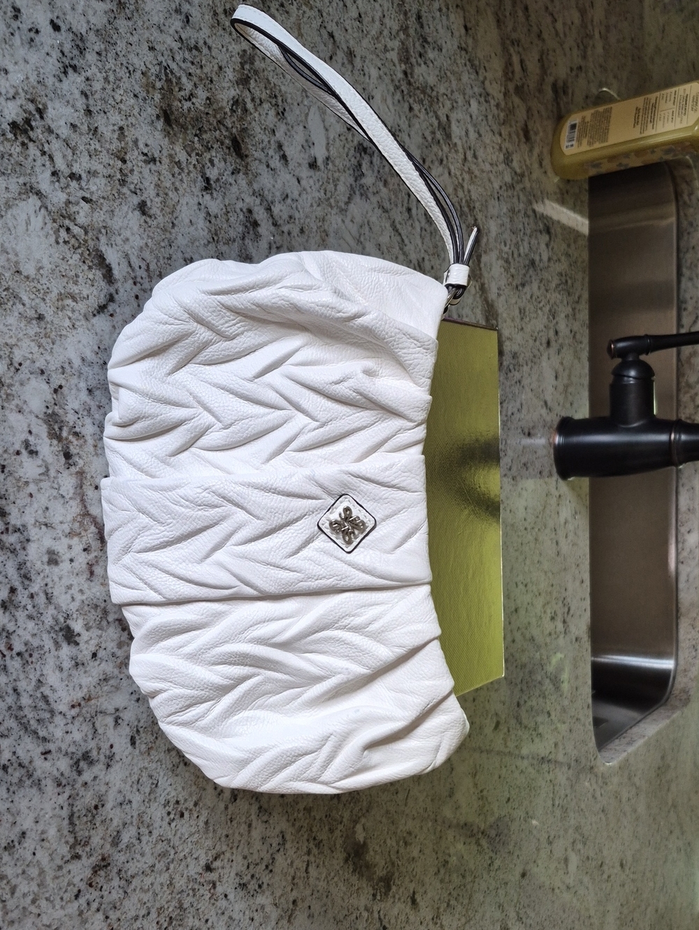 White Quilted Wristlet Clutch - Simply Vera